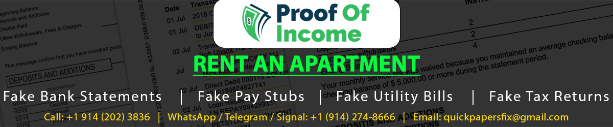 fake bank statements to rent an apartment