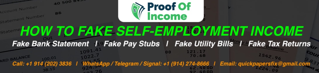 how to fake self-employment income